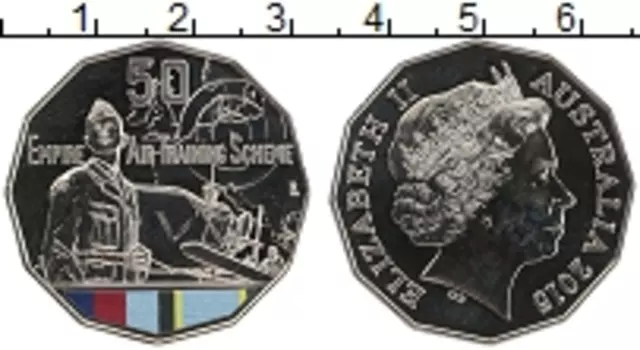 Монета 50 центов Австралии 2015 года Медно-никель Елизавета II
