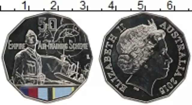 Монета 50 центов Австралии 2015 года Медно-никель Елизавета II