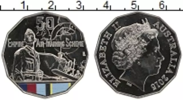Монета 50 центов Австралии 2015 года Медно-никель Елизавета II