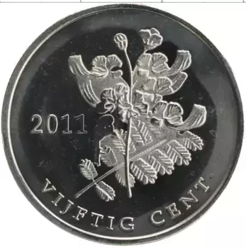 Монета 50 центов Бонайре 2011 года Медно-никель UNUSUAL