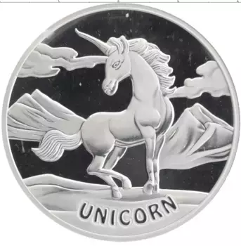 Монета 50 центов Фиджи 2023 года Серебро Единорог
