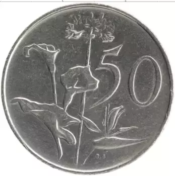 Монета 50 центов Южно Африканской Республики 1970 года Медно-никель