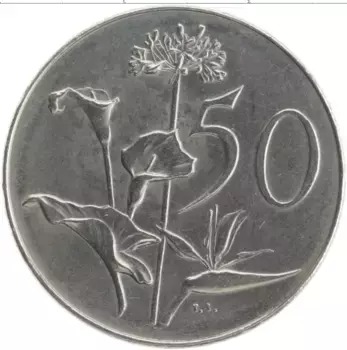 Монета 50 центов Южно Африканской Республики 1970 года Медно-никель