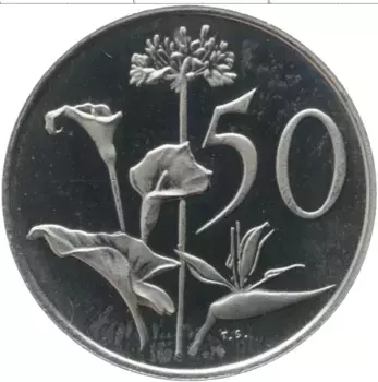 Монета 50 центов Южно Африканской Республики 1978 года Медно-никель