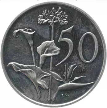 Монета 50 центов Южно Африканской Республики 1981 года Медно-никель