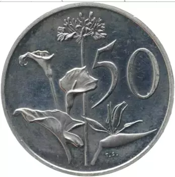 Монета 50 центов Южно Африканской Республики 1983 года Медно-никель