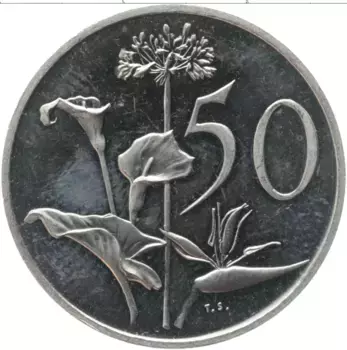 Монета 50 центов Южно Африканской Республики 1983 года Медно-никель