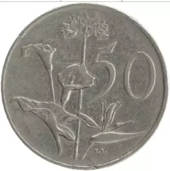 Монета 50 центов Южно Африканской Республики 1983 года Медно-никель