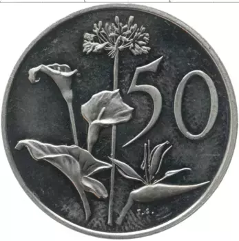 Монета 50 центов Южно Африканской Республики 1987 года Медно-никель