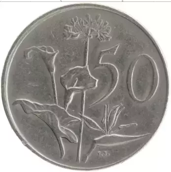 Монета 50 центов Южно Африканской Республики 1988 года Медно-никель