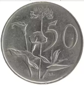 Монета 50 центов Южно Африканской Республики 1988 года Медно-никель