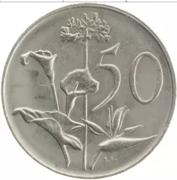 Монета 50 центов Южно Африканской Республики 1989 года Медно-никель