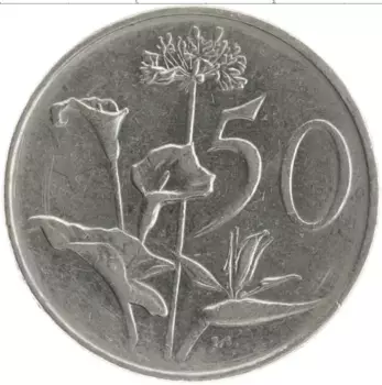 Монета 50 центов Южно Африканской Республики 1989 года Медно-никель