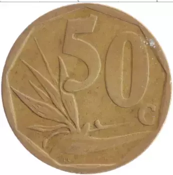 Монета 50 центов Южно Африканской Республики 2008 года Бронза
