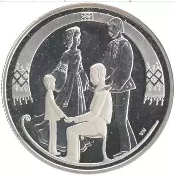 Монета 50 центов Канады 2001 года Серебро Фольклор и легенды Канады