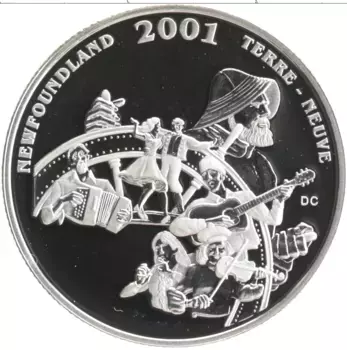 Монета 50 центов Канады 2001 года Серебро Фестивали Канады