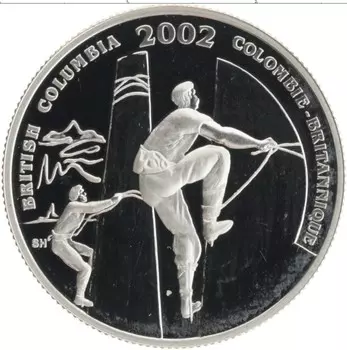 Монета 50 центов Канады 2002 года Серебро Фестивали Канады - Сквамишский день лесорубов, Британская Колумбия