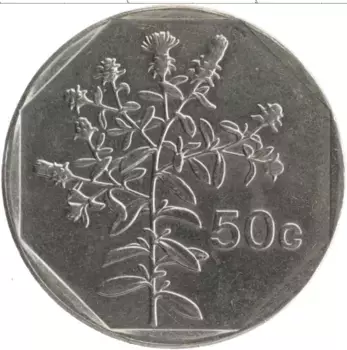 Монета 50 центов Мальты 1991 года Медно-никель