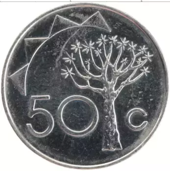 Монета 50 центов Намибии 1993 года Медно-никель