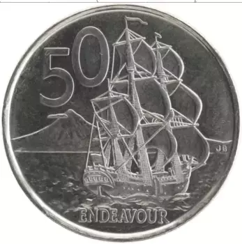 Монета 50 центов Новой Зеландии 2006 года Медно-никель
