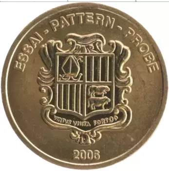 Монета 50 евроцентов Европы 2006 года Латунь Проба