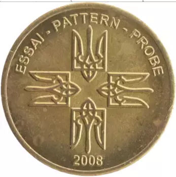 Монета 50 евроцентов Европы 2008 года Латунь Проба