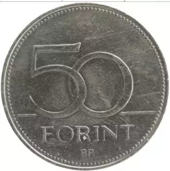 Монета 50 форинтов Венгрии 1995 года Медно-никель