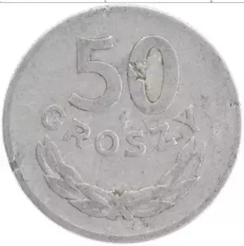 Монета 50 грош Польши 1949 года Алюминий
