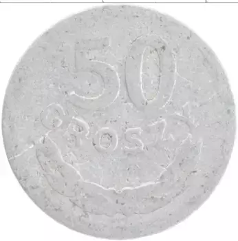Монета 50 грош Польши 1949 года Алюминий