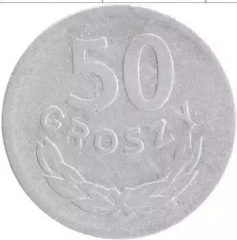 Монета 50 грош Польши 1949 года Алюминий