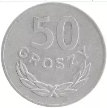 Монета 50 грош Польши 1983 года Алюминий