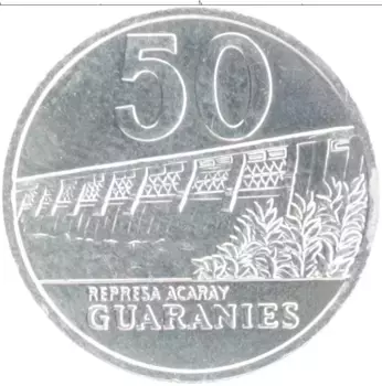 Монета 50 гуарани Парагвая 2011 года Медно-никель Генерал Хосе Феликс Эстигаррибия