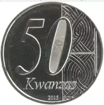Монета 50 кванза Анголы 2015 года Медно-никель 40 лет независимости