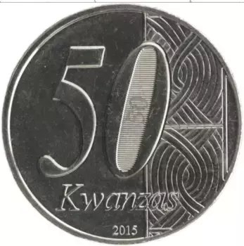 Монета 50 кванза Анголы 2015 года Медно-никель 40 лет независимости