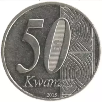 Монета 50 кванза Анголы 2015 года Медно-никель 40 лет независимости