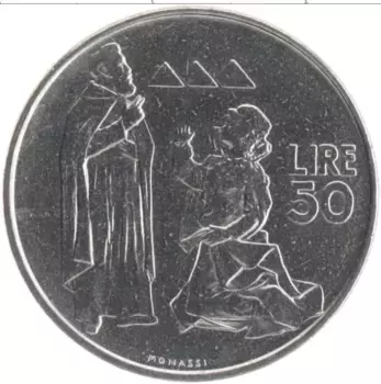 Монета 50 лир Сан-Марино 1972 года Медно-никель Святой Марин