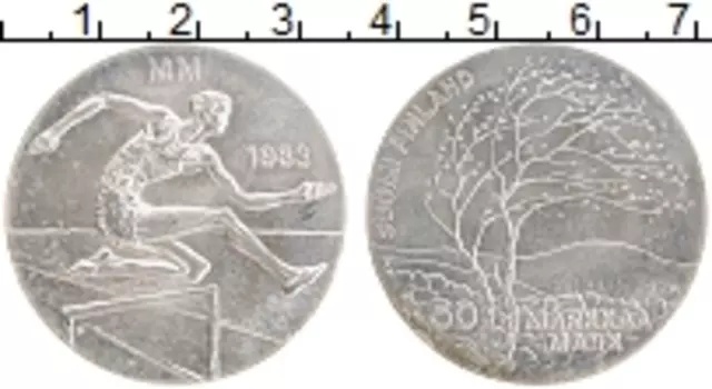Монета 50 марок Финляндии 1983 года Серебро Чемпионат мира по легкой атлетике
