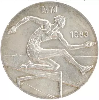 Монета 50 марок Финляндии 1983 года Серебро Чемпионат мира по лёгкой атлетике