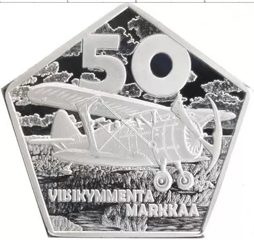 Монета 50 марок Финляндии 2023 года Посеребрение UNUSUAL Остров Ханко
