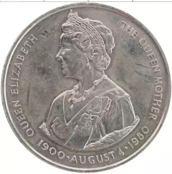 Монета 50 пенсов Фолклендских островов 1980 года Медно-никель Елизавета II