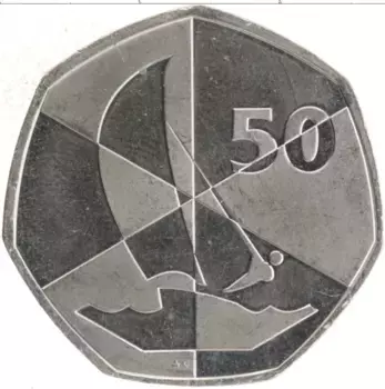 Монета 50 пенсов Гибралтара 2019 года Медно-никель Островные игры