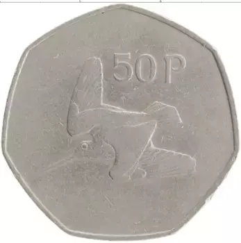 Монета 50 пенсов Ирландии 1970 года Медно-никель
