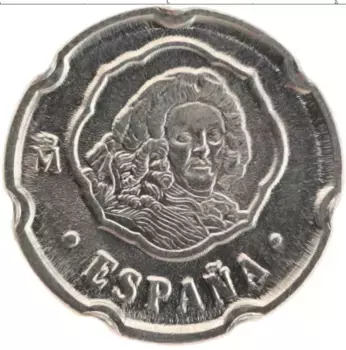 Монета 50 песет Испании 1996 года Медно-никель Герб