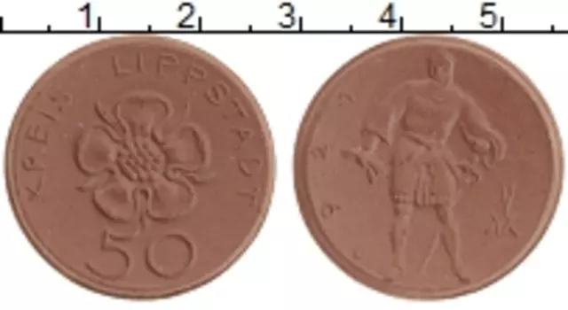 Монета 50 пфеннигов Германия : Нотгельды 1921 года Фарфор Липпе