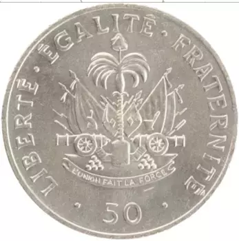 Монета 50 сантим Гаити 1991 года Медно-никель