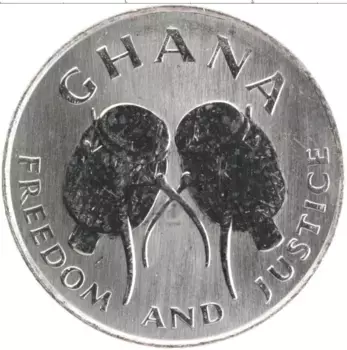 Монета 50 седи Ганы 1999 года Медно-никель