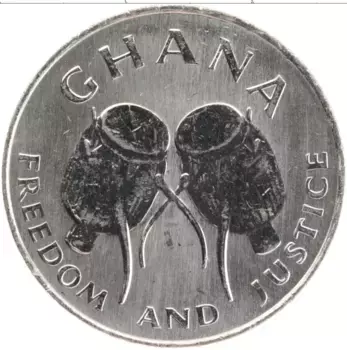 Монета 50 седи Ганы 1999 года Медно-никель