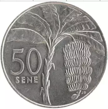 Монета 50 сене Самоа 2006 года Медно-никель Малиетоа Танумафили II