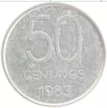Монета 50 сентаво Аргентины 1983 года Алюминий