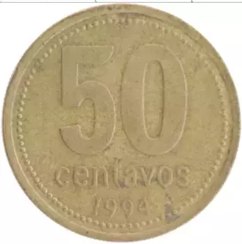 Монета 50 сентаво Аргентины 1994 года Бронза Музей в Сан-Мигель-де-Тукумане